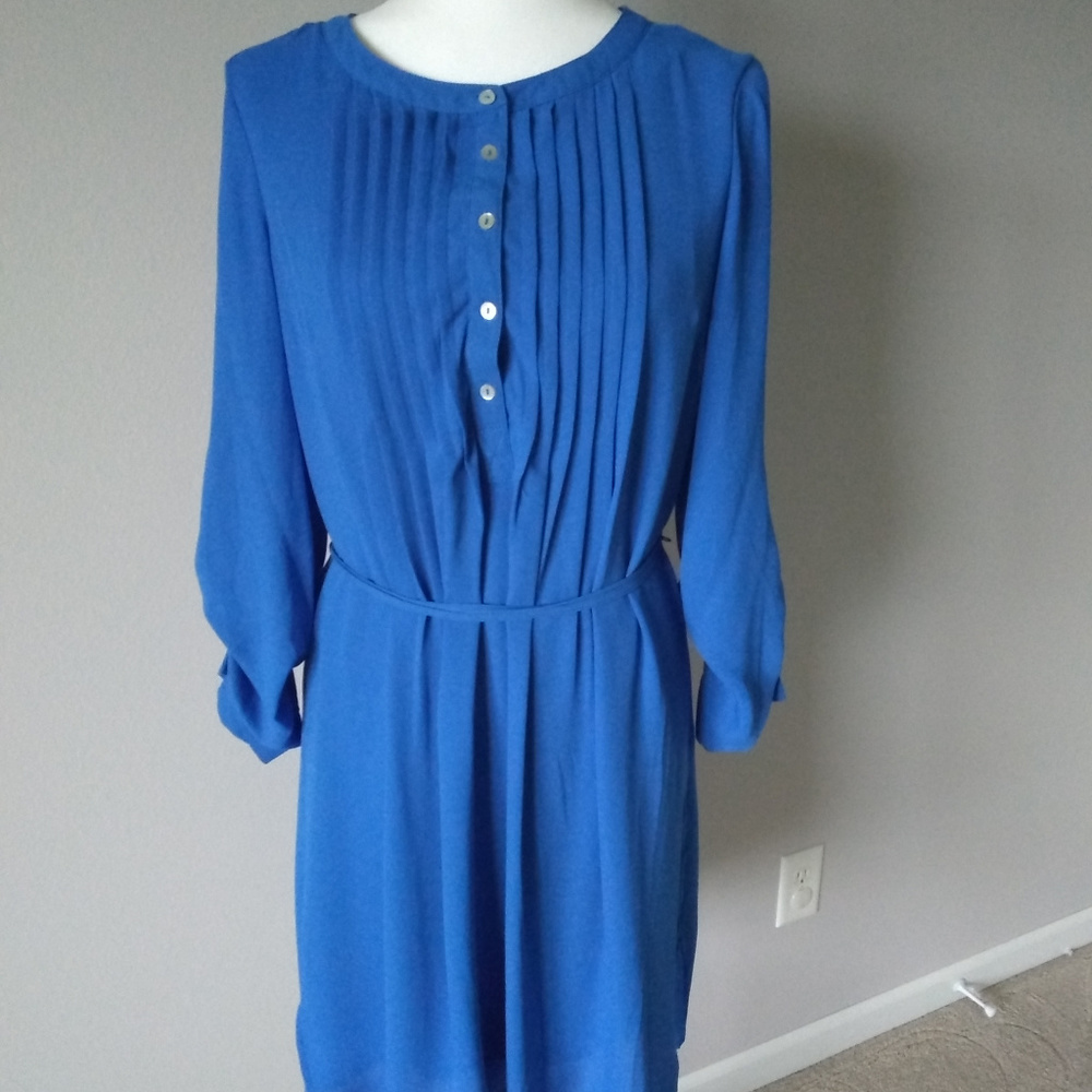 Daniel Rainn, pleated front, knee length dress